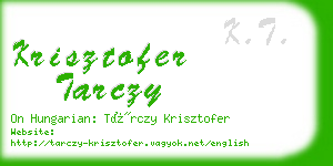 krisztofer tarczy business card